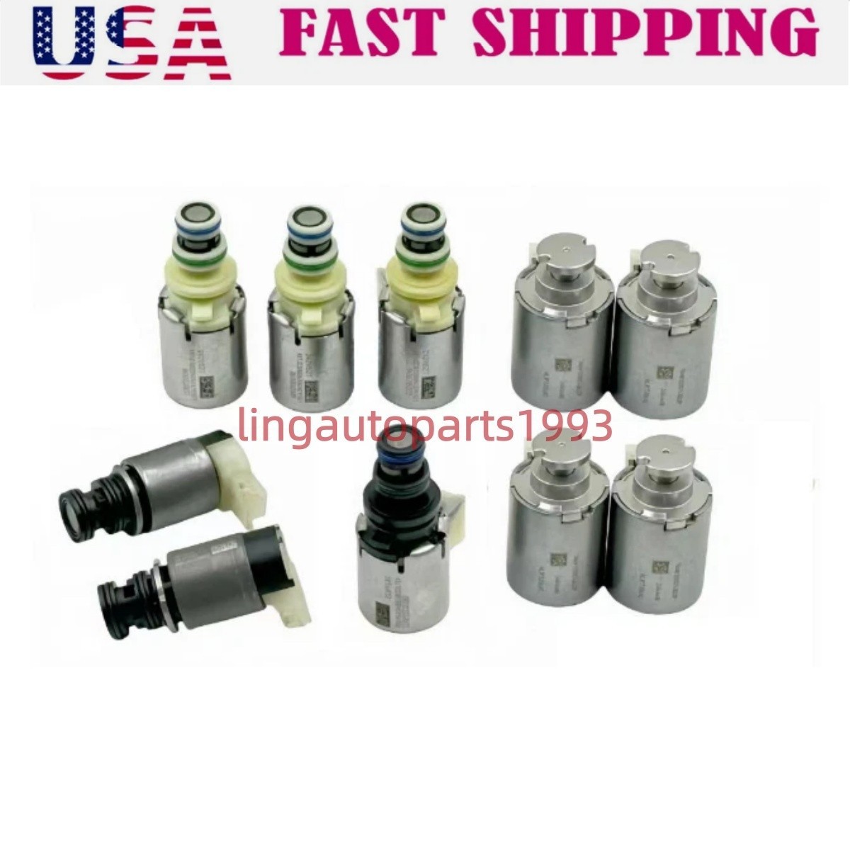 10 PCS Valve Body Solenoid Kit 9T45 9T50 9T60 9T65 For Cadillac Chevrolet Buick