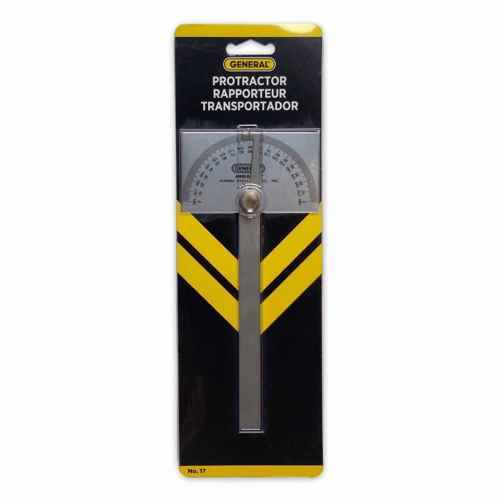 Angle Protractor #17 Stainless Steel Square Head - Measuring Tool for Carpent...