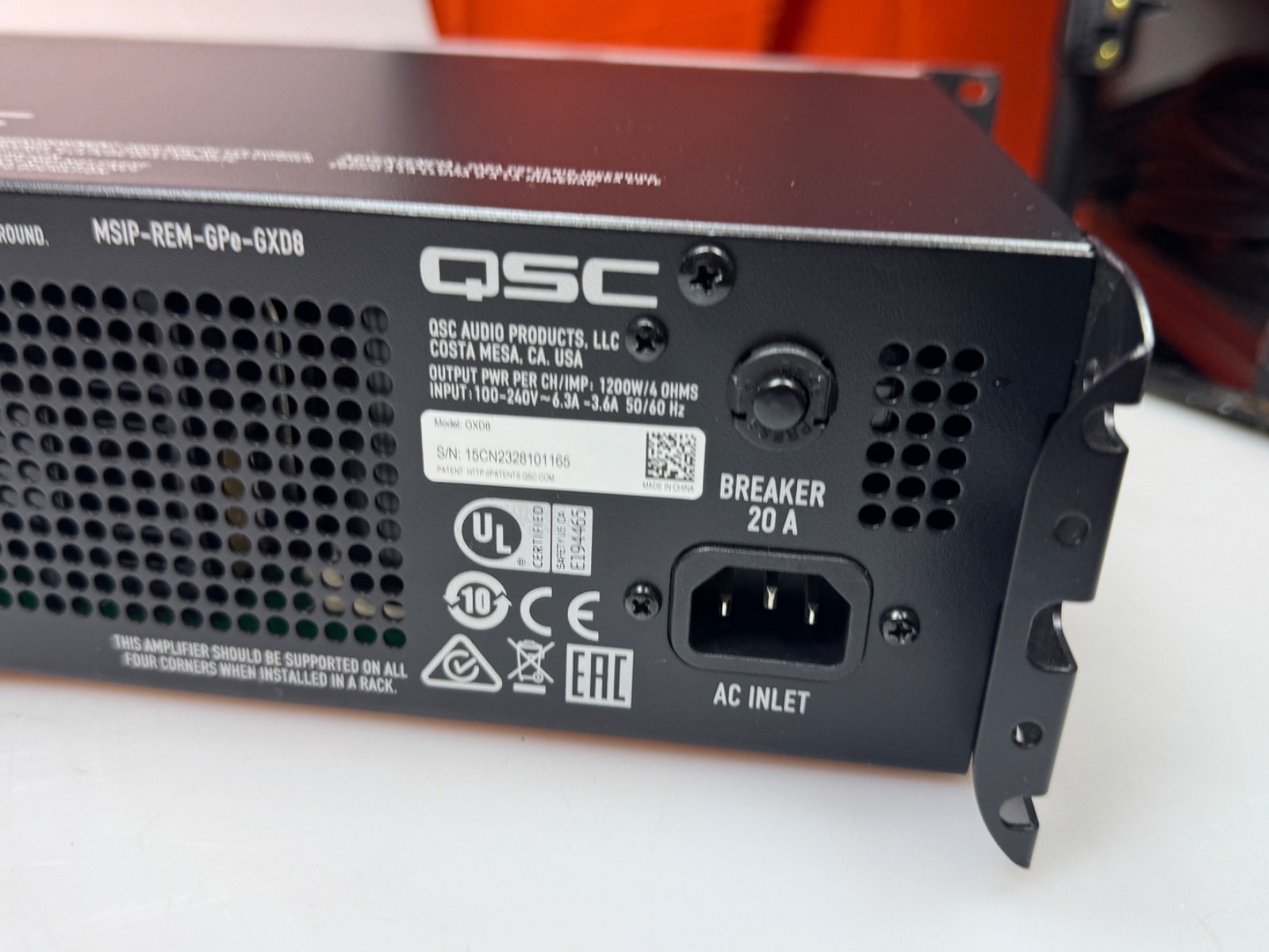 QSC GXD 8 2ch Digital Amplifier W/ Onboard DSP