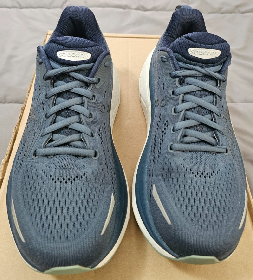 Saucony® (Men's 8.5 WIDE) Hurricane™ 25 Running Shoes in Dusk/Iceberg - $170