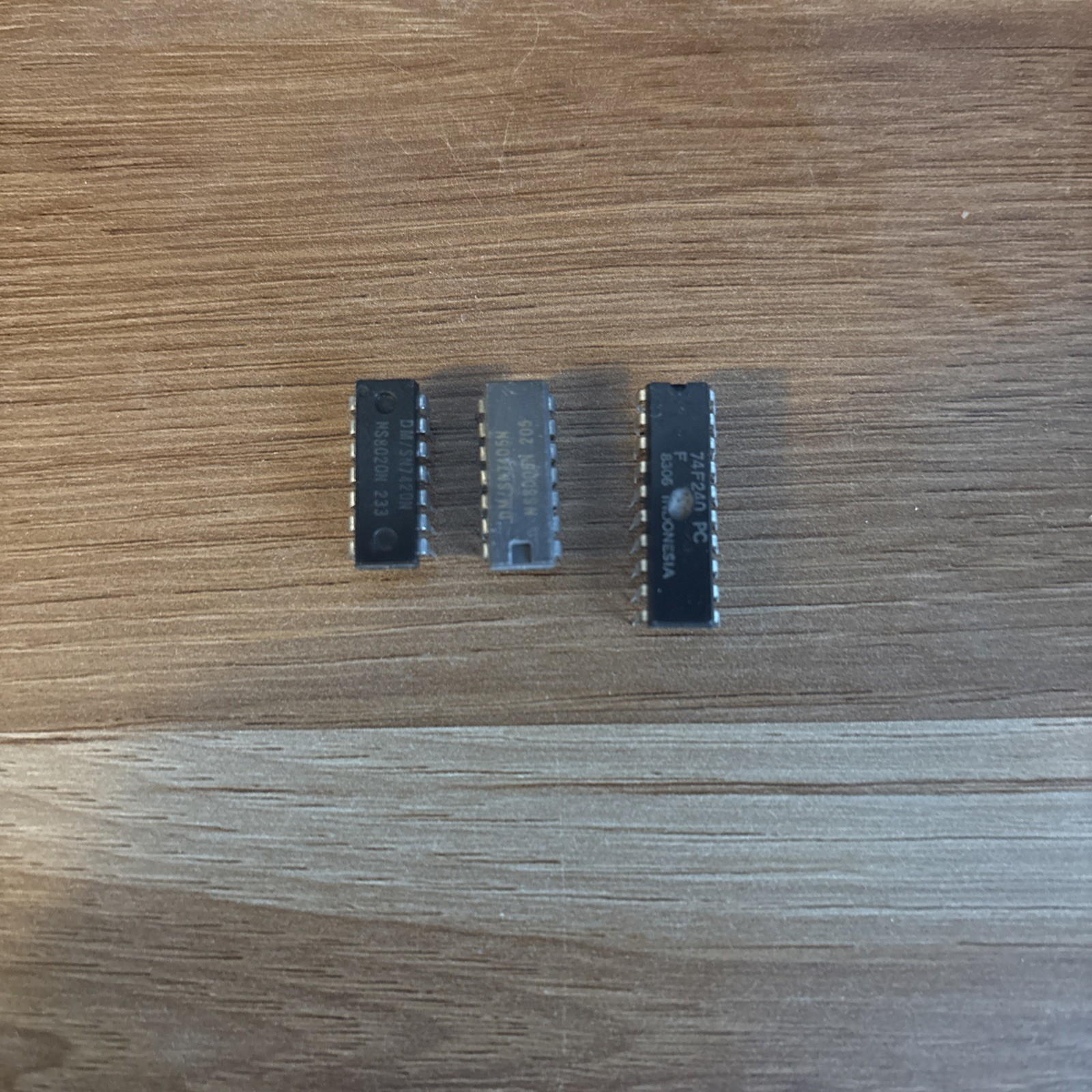 Rare National Semiconductor Ns8020N Fpu + Ns8005N ICU + 74f20 -32 Bit Era-