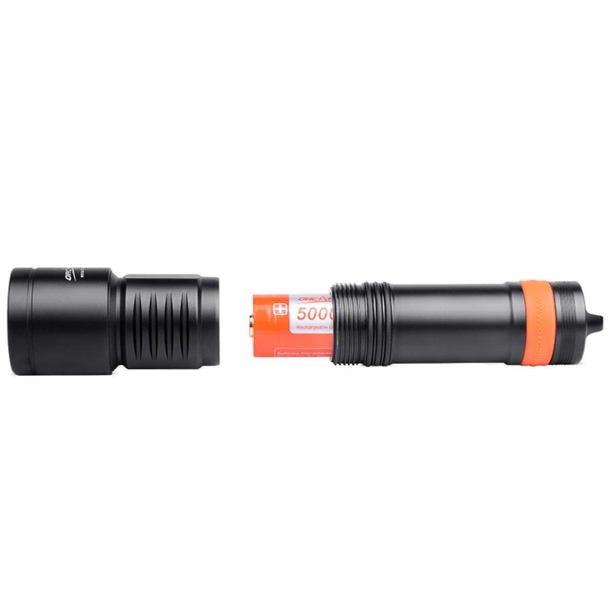 Orcatorch D700 1700 Lumens Dive Light with 2 batteries