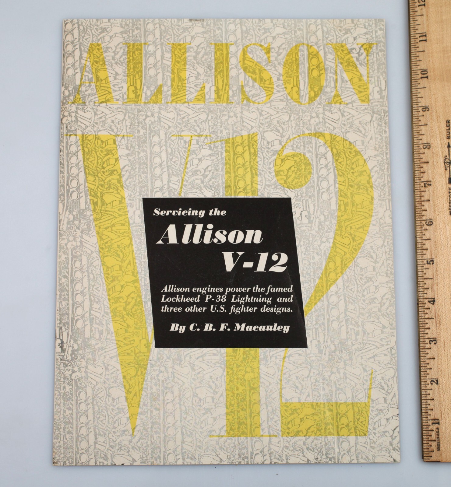 1943 Air Tech Reprint Servicing the Allison V-12 Lockheed P-38 Fighter Airplanes