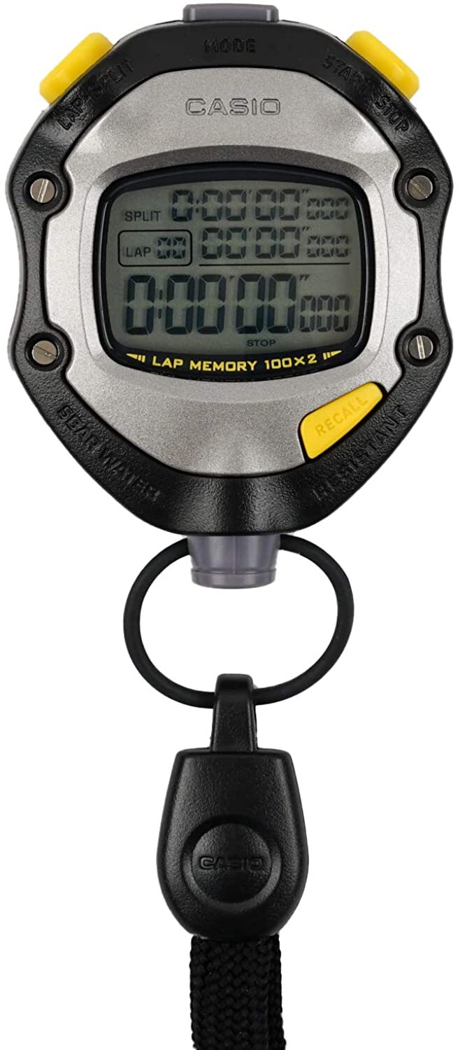 CASIO Stop Watch HS-70W-1JH Black Waterproof Sports Stopwatch From Japan