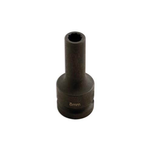 Laser Tools Split Rim Impact Socket 1/2"D 8mm x 10pt 5132