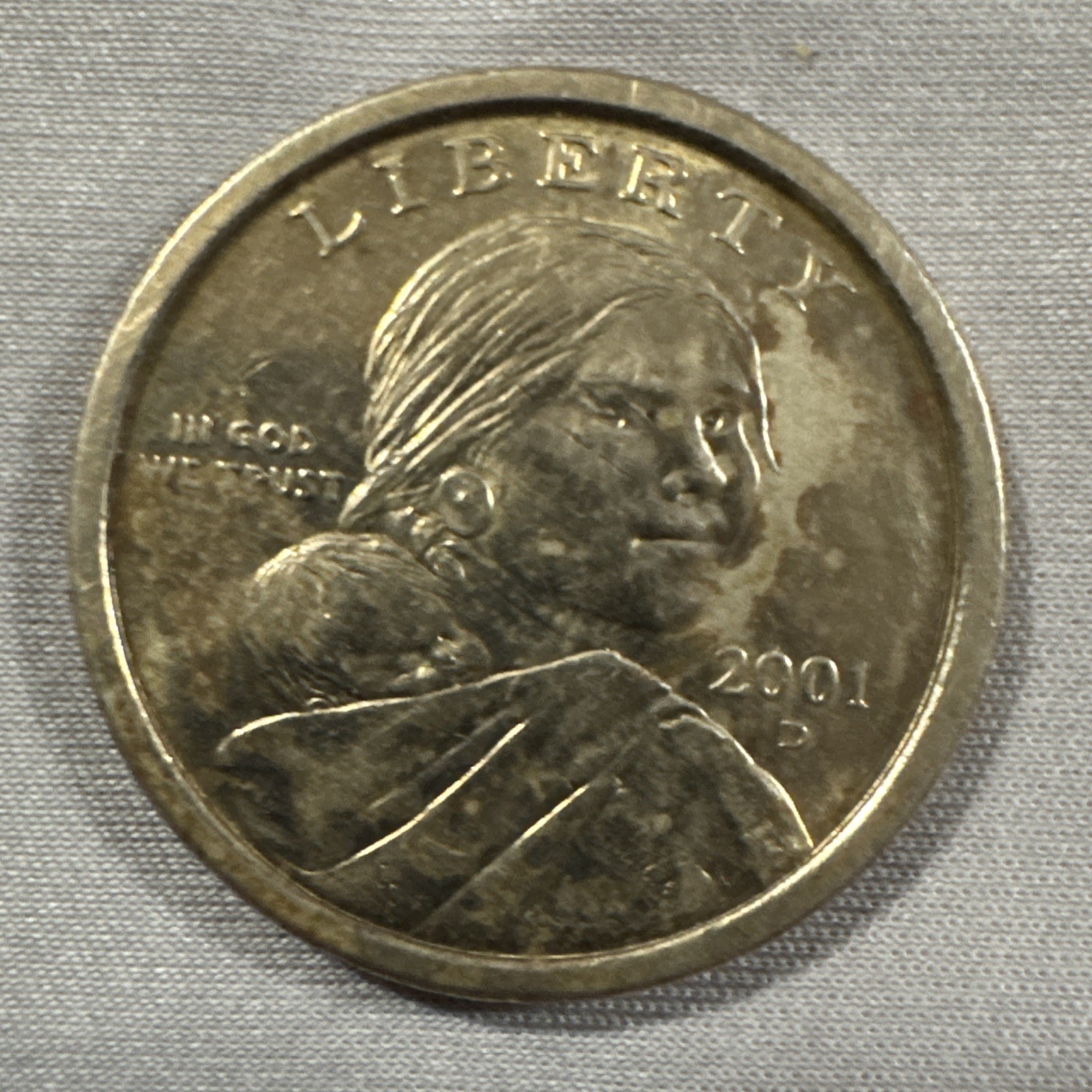 2001 D Sacagawea Native American Dollar Coin! Off Center Struck Free shipping!