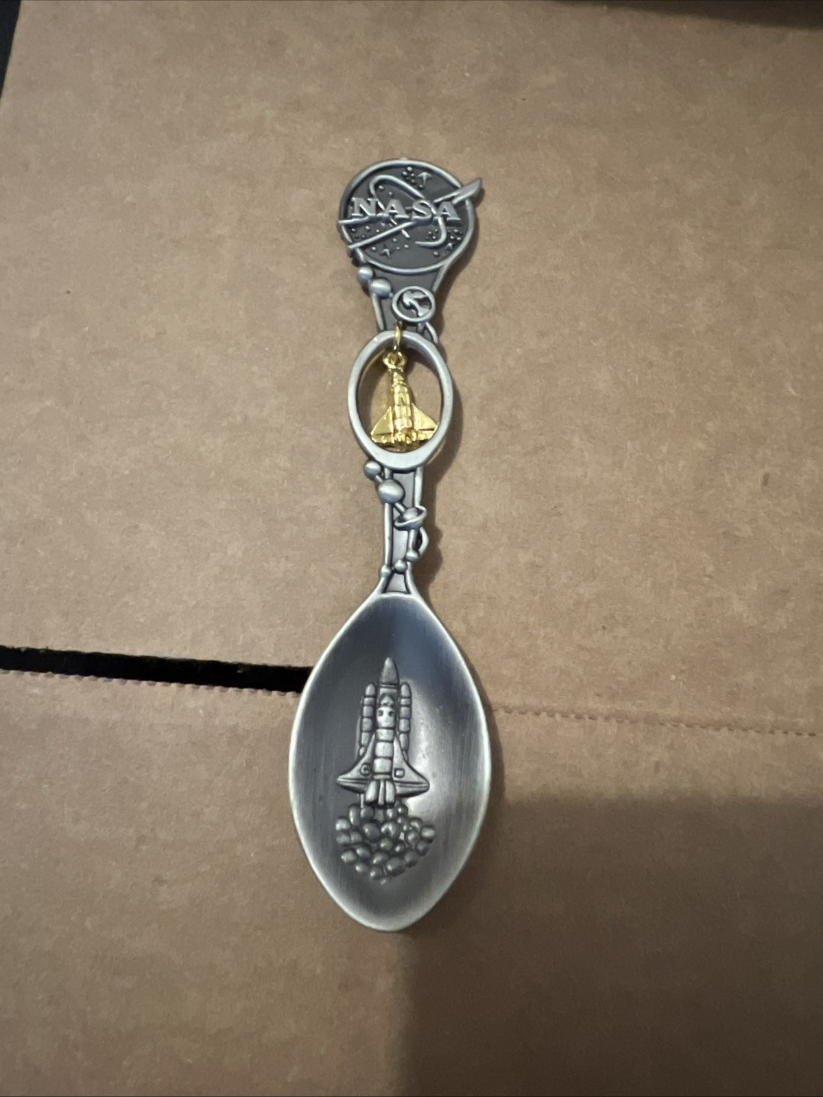 NASA Kennedy Space Center Pewter Vintage Souvenir Spoon Collectible