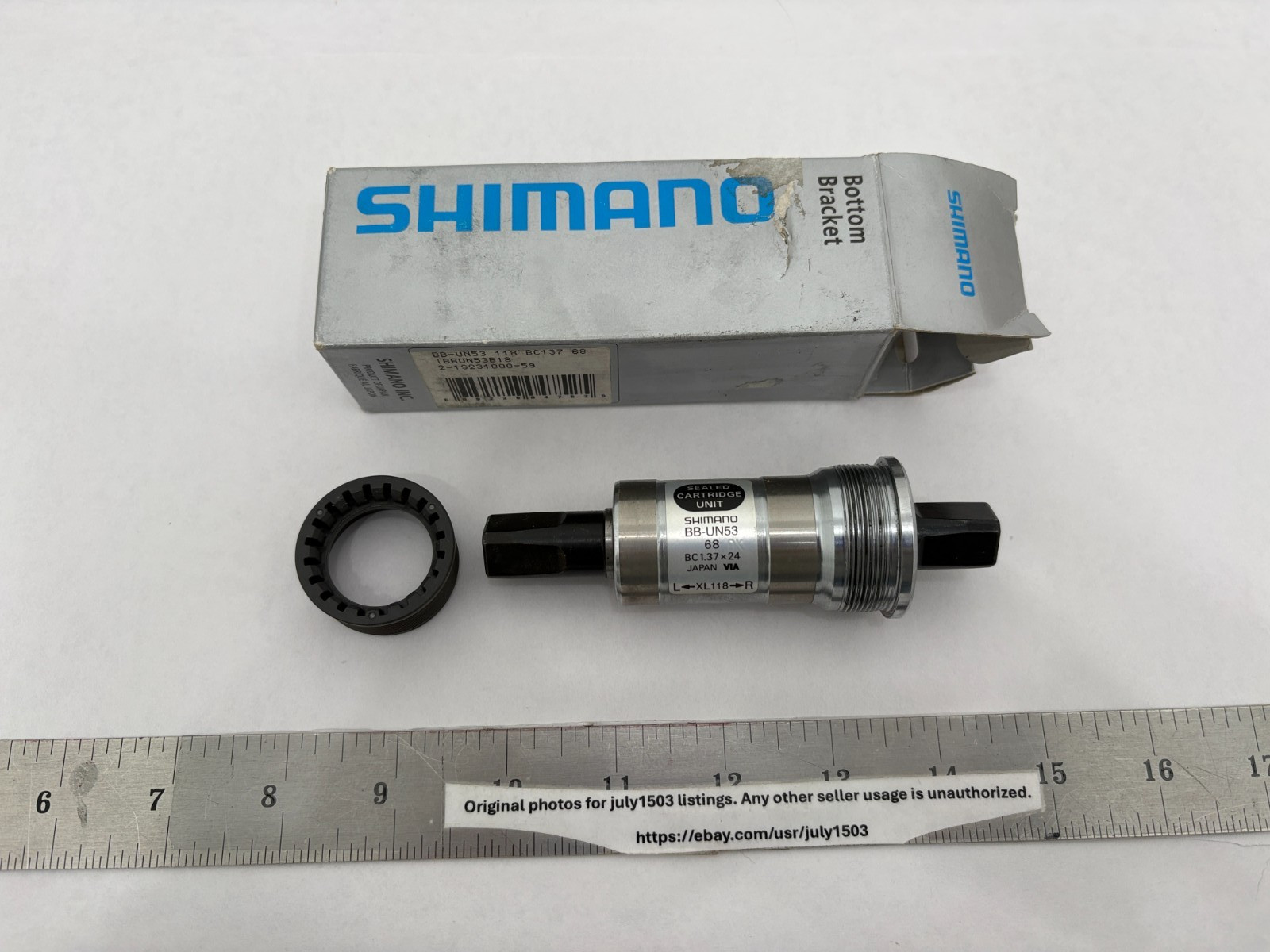 (1) NEW Shimano Bottom Bracket BB-UN53 - 68 BC1.37x24 118mm - READ! (aa)