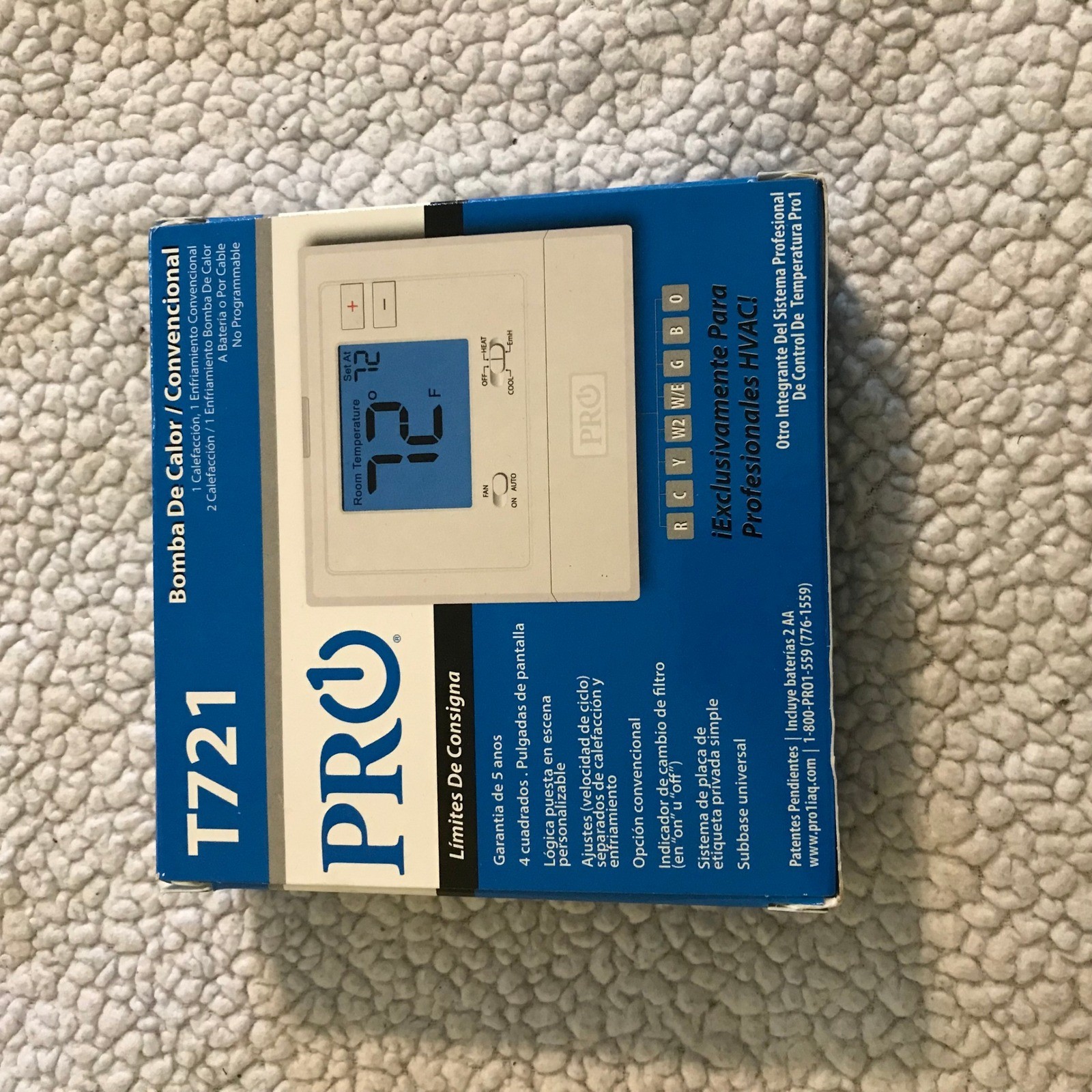Pro1 T721 Digital Thermostat Non-Programmable 2 Heat 1 Cool Heat Pump HVAC New