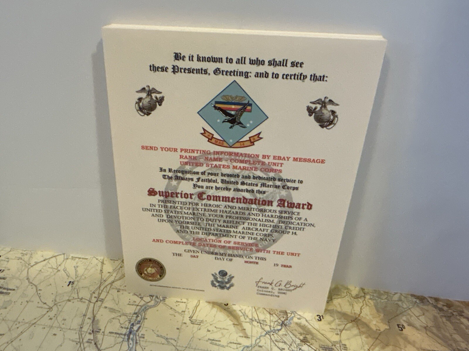 U.S.M.C. / MARINE AIRCRAFT GROUP 14 - SUPERIOR COMMENDATION AWARD