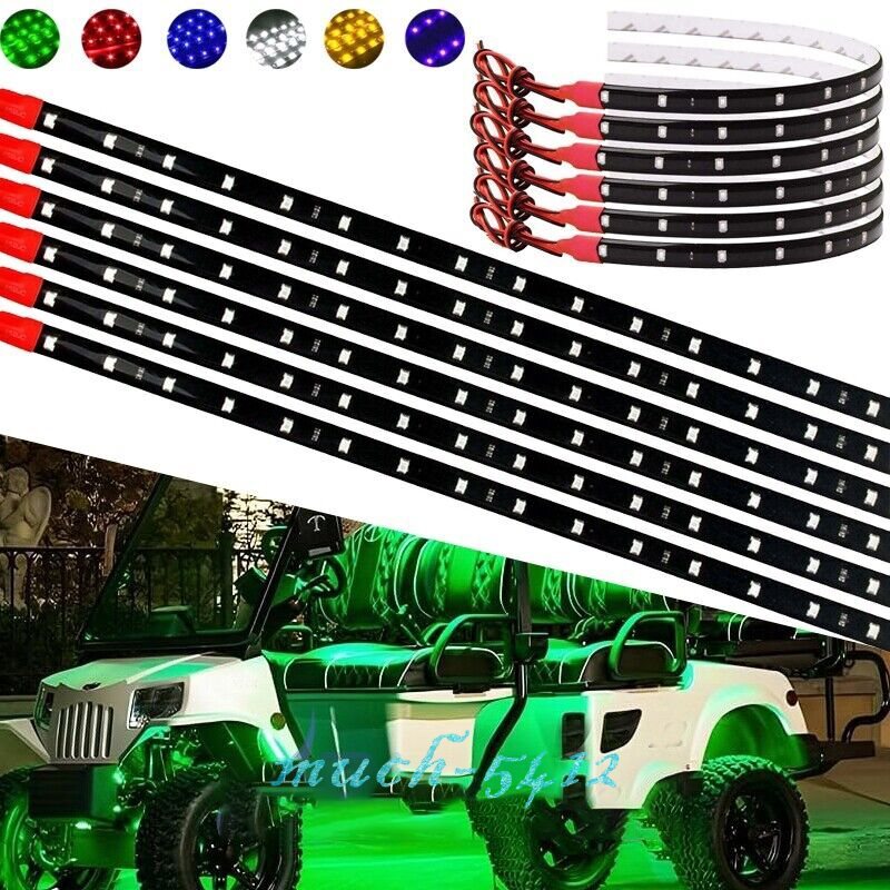 12V Tiras de Luz 15LED para Carros Coche Motos Camión Embarcación Luces Decor