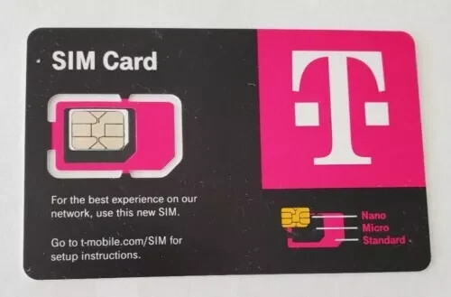 TMobile 3in1 NANO Sim Card 4G 5G LTE. REPLACEMENT SIM. T-Mobile IPHONE SIM