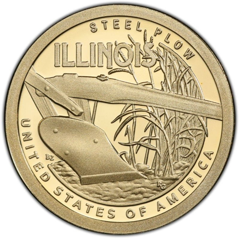 2024-S Proof Steel Plow Illinois Innovation Dollar 1$