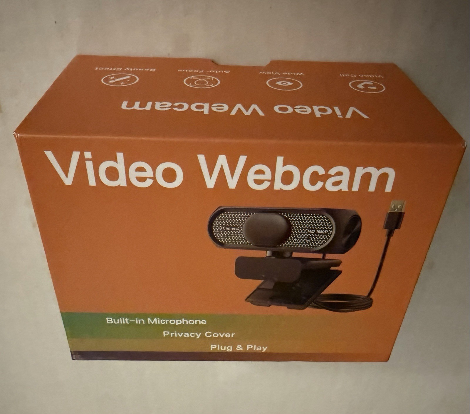 Shcngqio TWC29 1080p USB Webcam Built-in Microphone Clip Stand Black