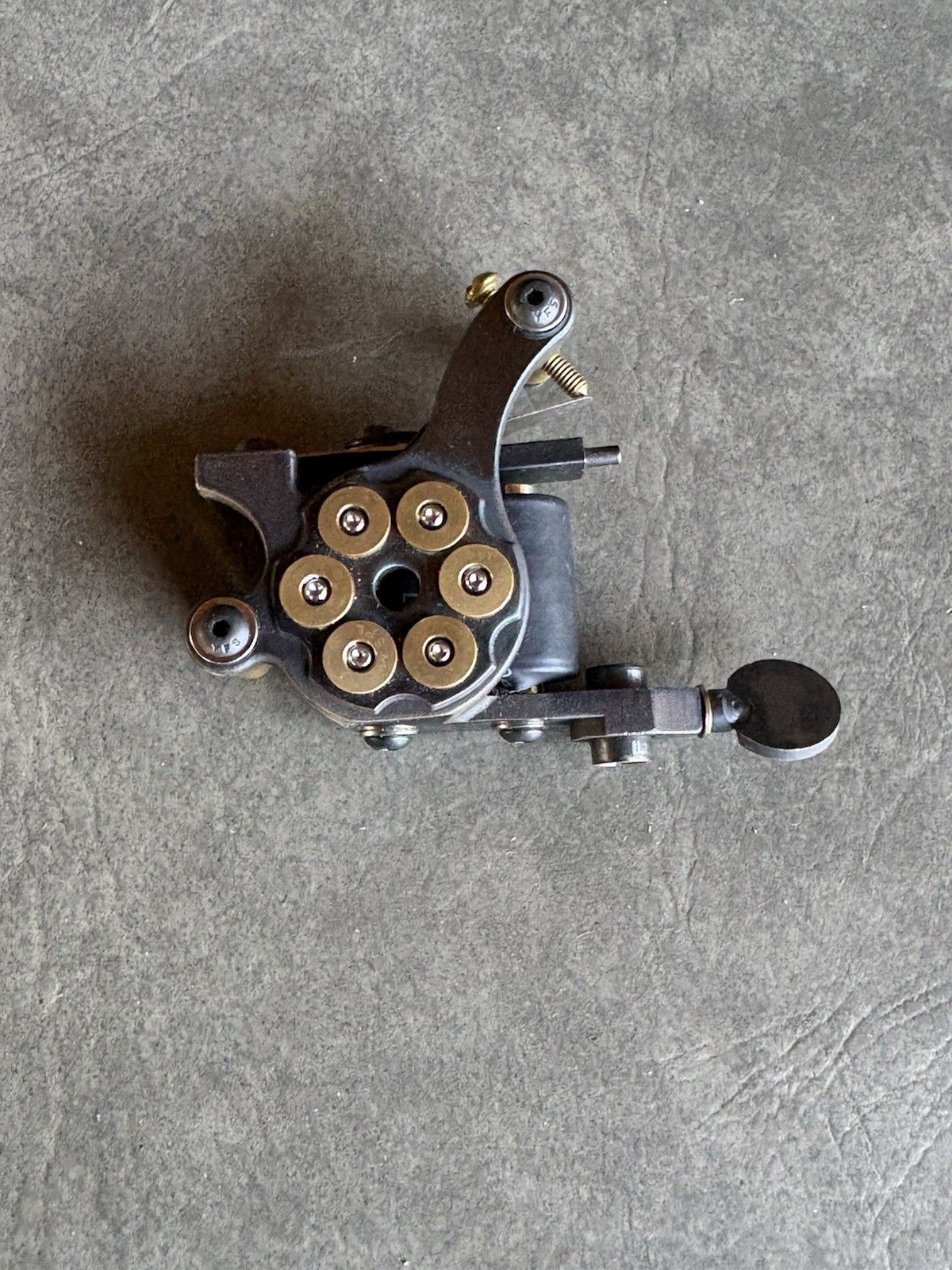 Blued Steel Coil Tattoo Machine Dial Revolver