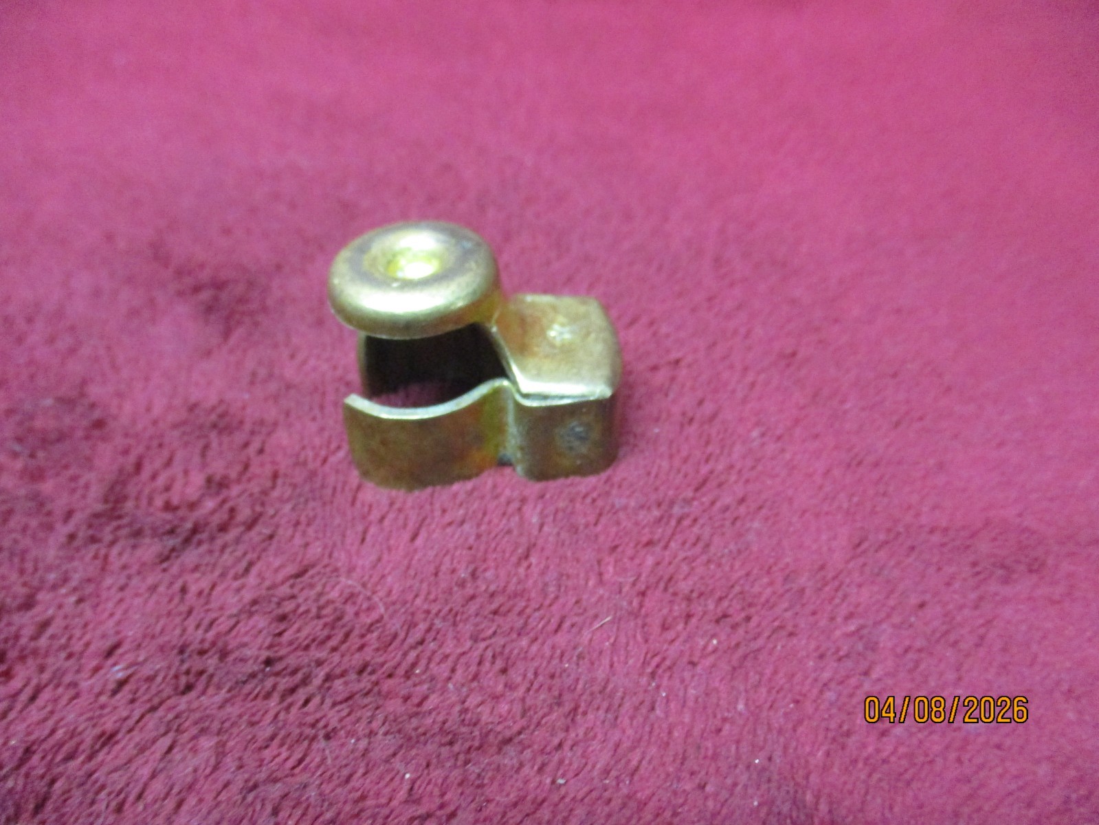 Original Brass Muzzle Cover for; Mauser 1891, 1893, 1895 Rifles, Stamped w/Star