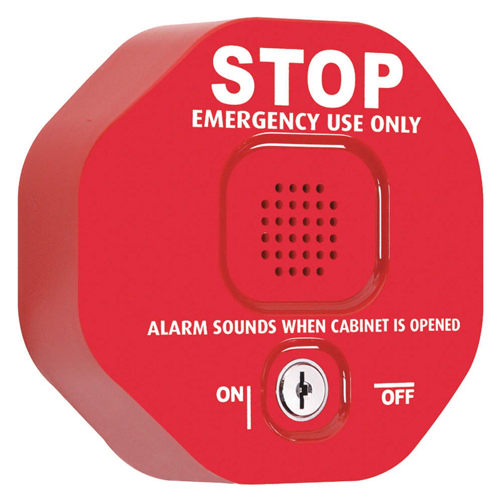 STI STI-6453AED Exit Door Alarm,Red,Polycarbonate,105 dB 49W759