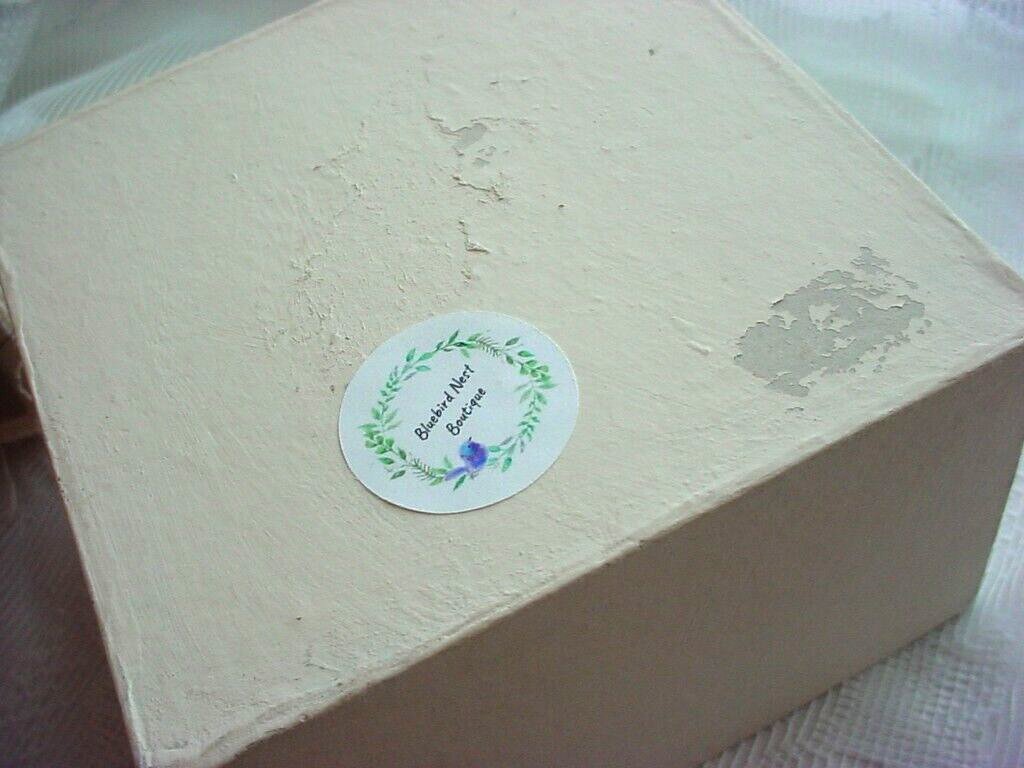 Handcrafted Trinket Keepsake Box Bird Motif Embellished