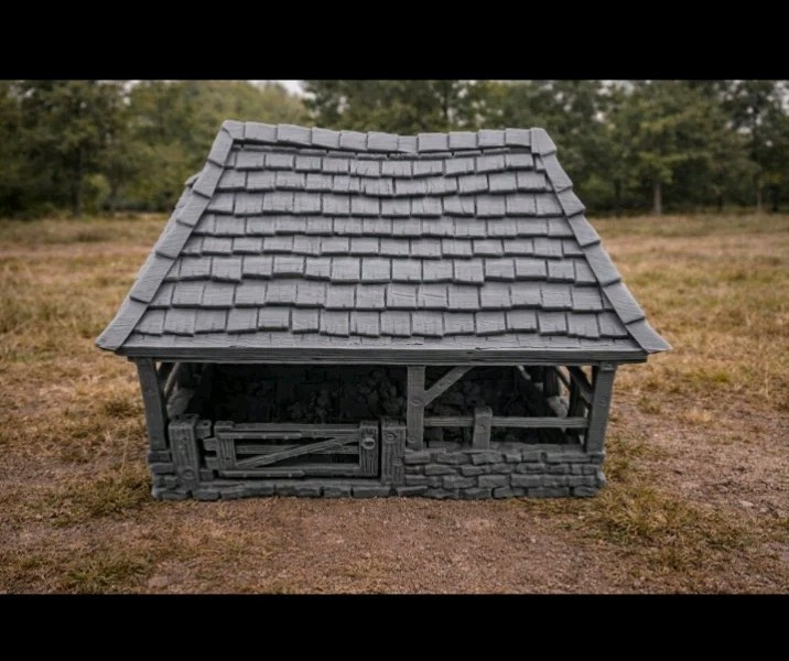 Medieval Village Stable - 28mm - Fantasy Terrain - Pillage - RPG - Pathfinder