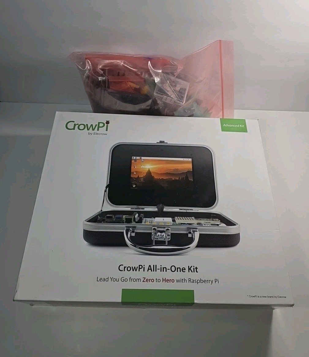 CrowPi Rasberry Pi 5 Kit(No LCD Display) w/ Micro Computer Part Lot