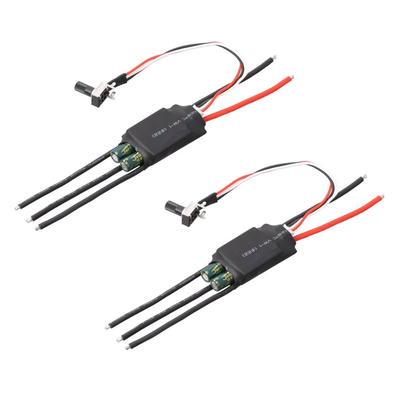 Brandnew 2pcs 3-phase Brushless Motor Driver BLDC ESC Speed Controller 7-24V