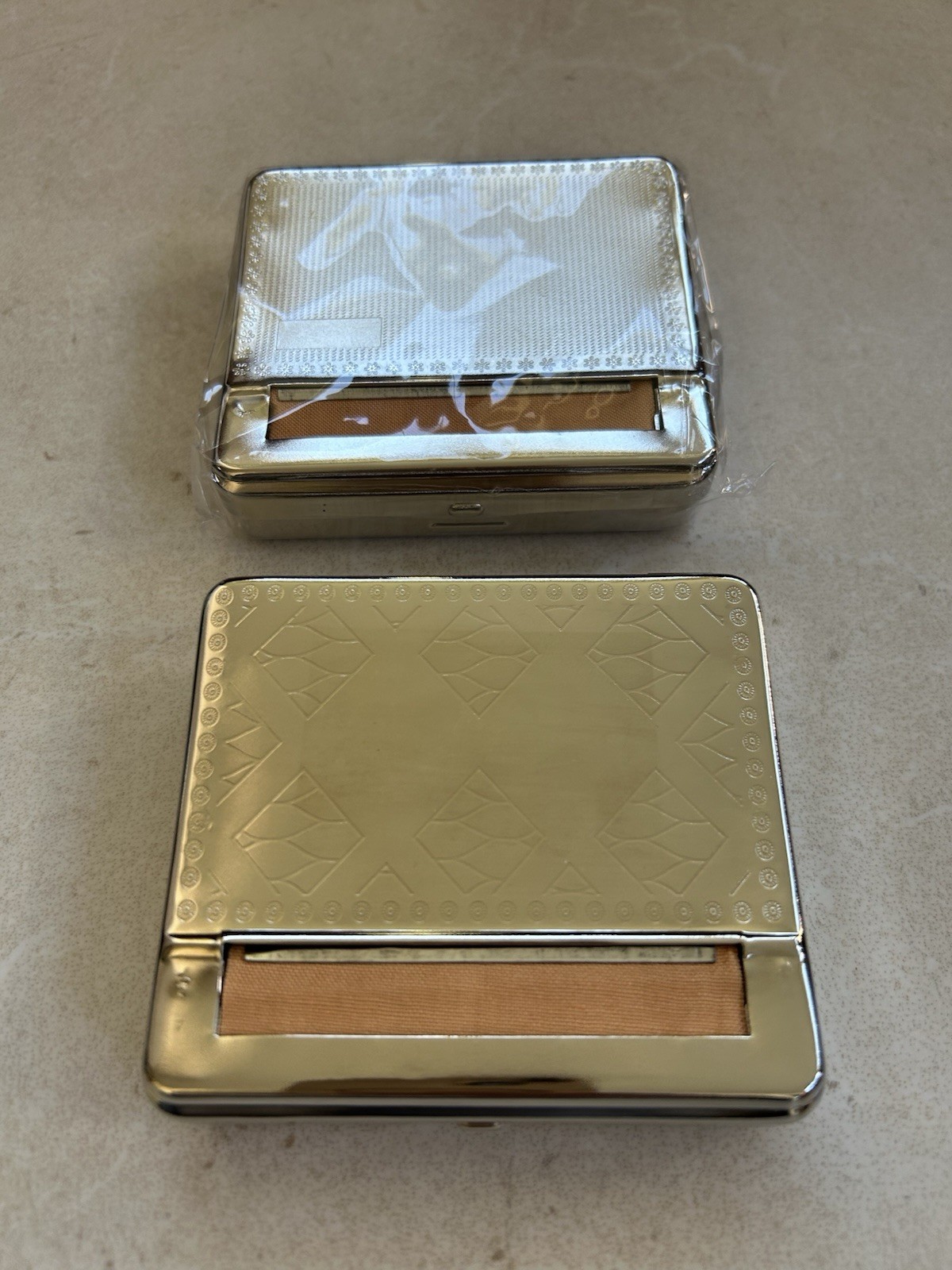 2 Chrome Automatic Tobacco Rolling Box 2 Different Designs