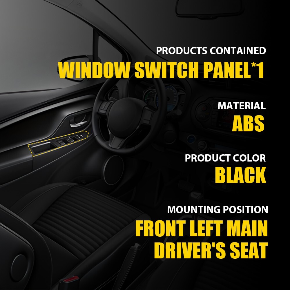 FRONT LEFT For 2012-14 TOYOTA YARIS 2D MASTER POWER WINDOW SWITCH BEZEL TRIM EPY