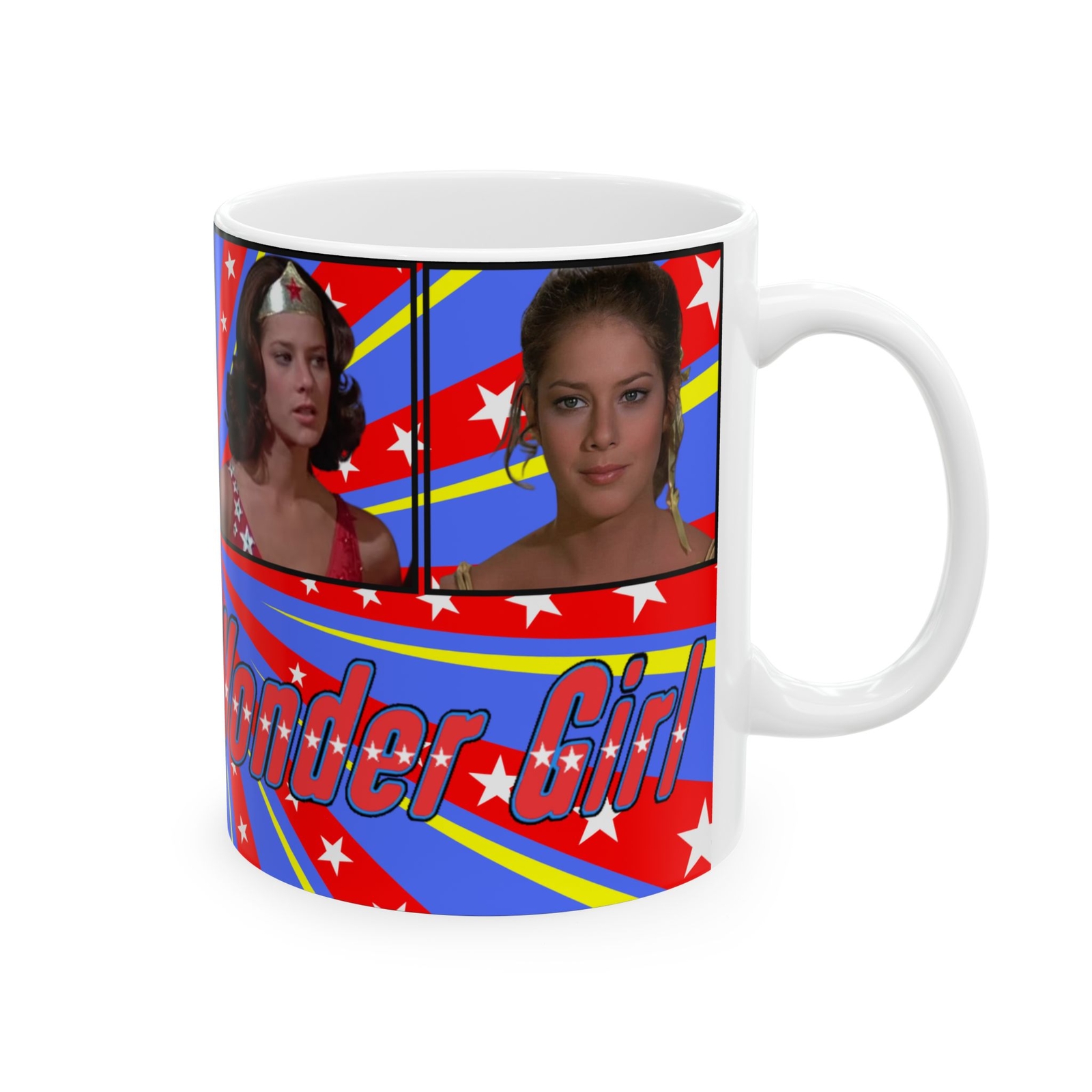 Wonder Girl Ceramic Mug 11oz, Debra Winger, Wonder Woman TV Show, TV Fan Gift