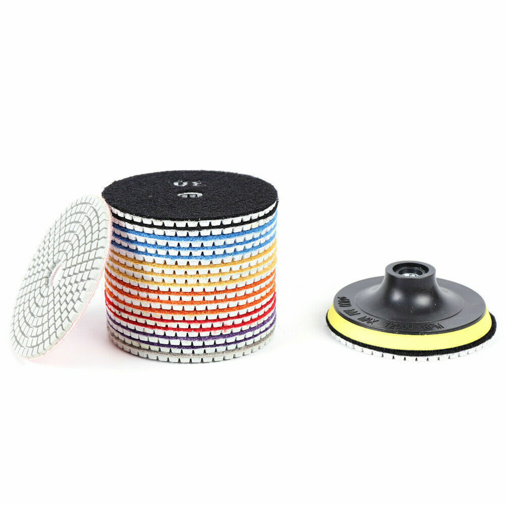 19 Piece 4 Inch Diamond Polishing Pads Sanding Tools For Stone Concrete Tile