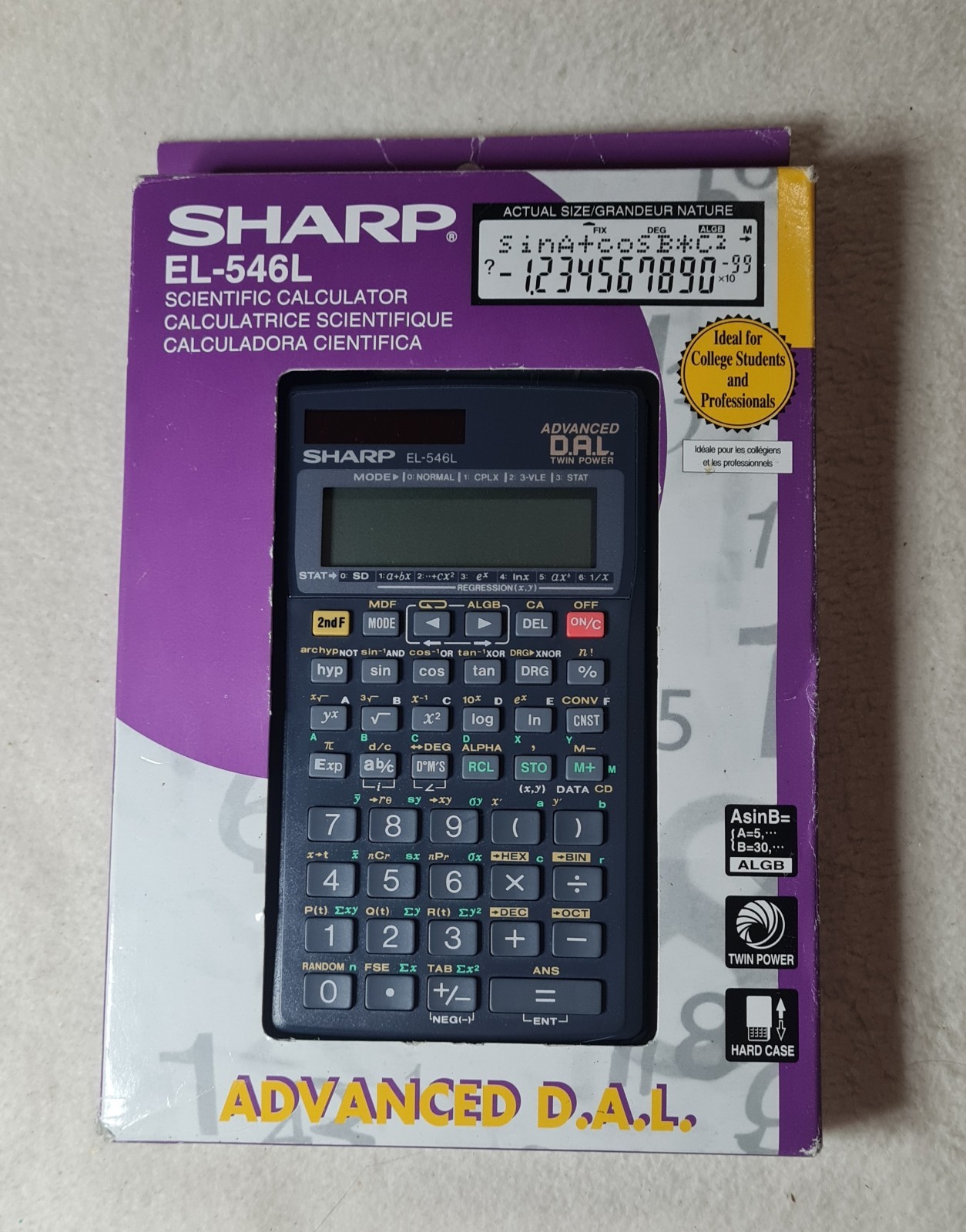 Sharp EL-546L Vintage Scientific Dual-Power Calculator New D.A.L