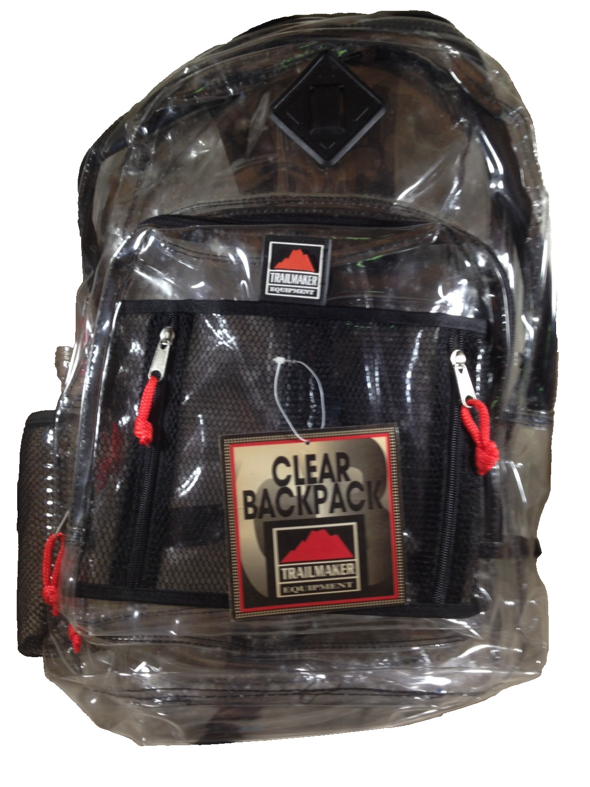 TrailMaker Trail Maker Clear Vinyl Backpack Black