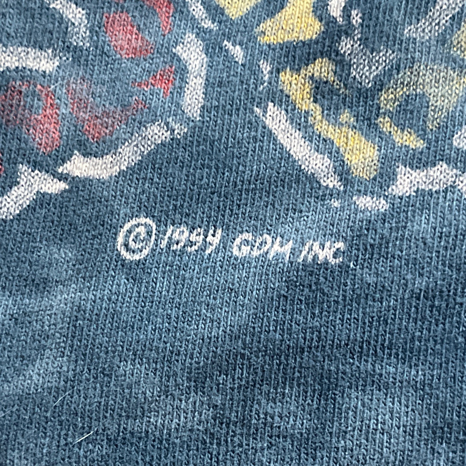 Grateful Dead 1994 Paradise Waits SYF Tye Dye Skeletons 2-Sided T Shirt L VG+