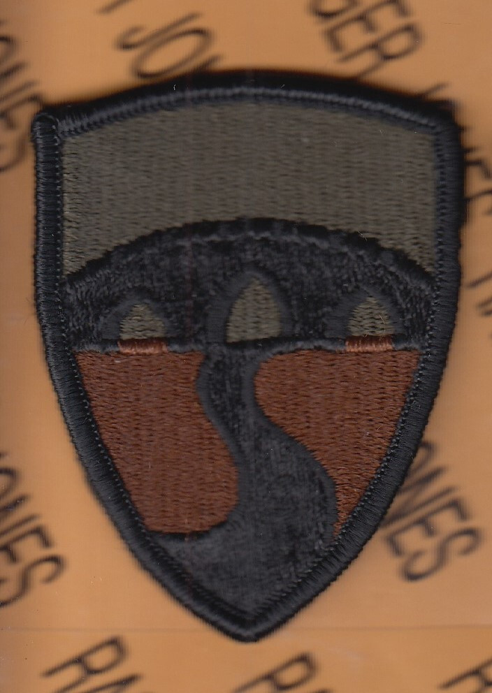 US Army 304th Sustainment Brigade ~2.75" BDU OD Green Black uniform patch m/e