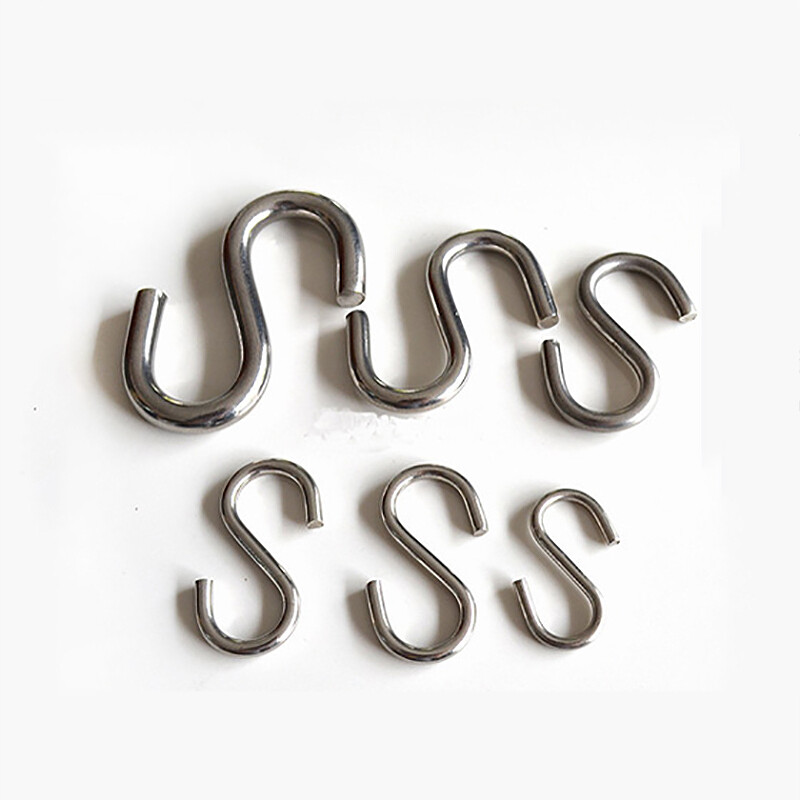 S Hooks Small Hanging Tool Kitchen Garage Plant Shed Shaped 304 Stainless Steel