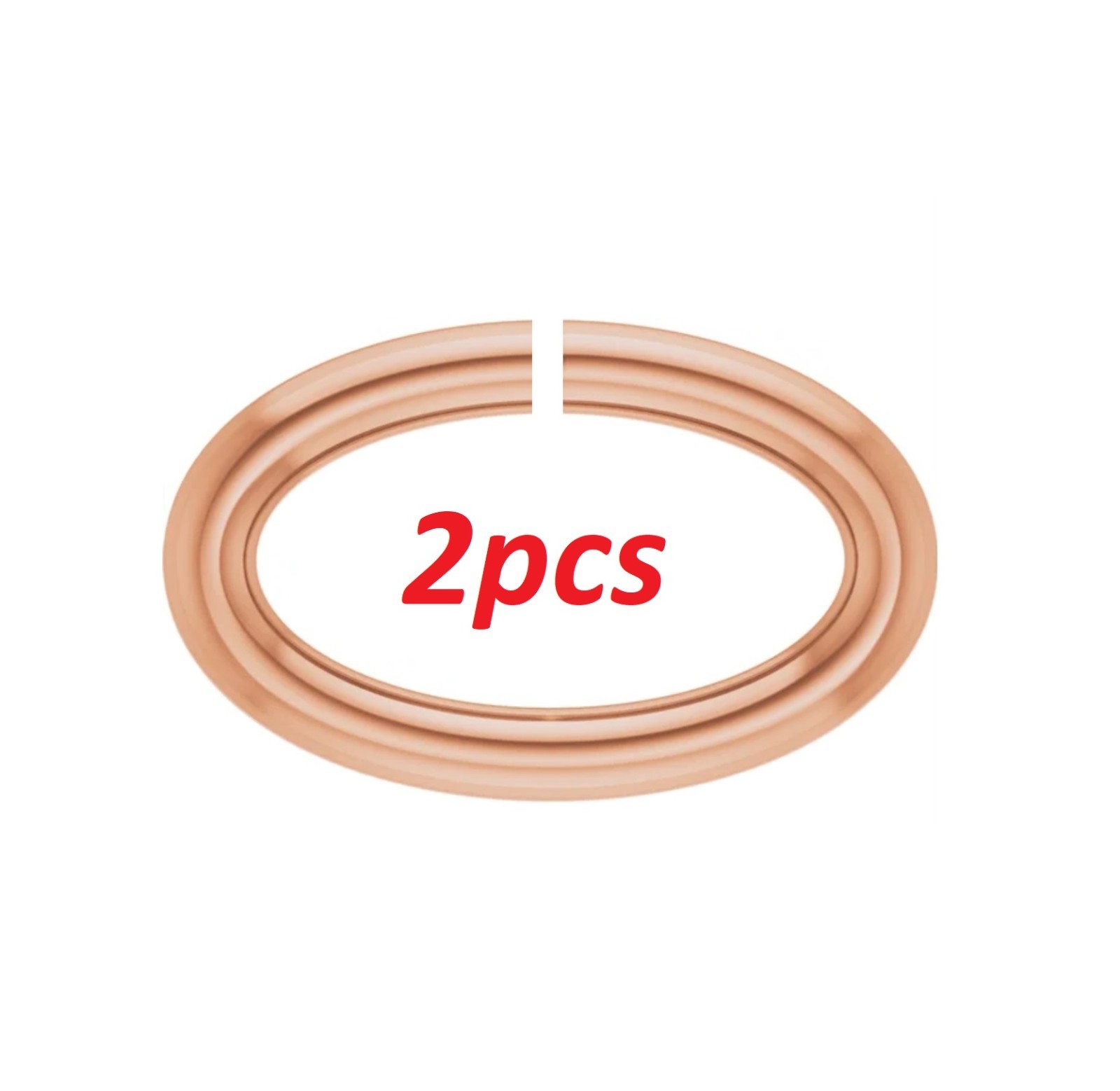 (2) 10k 3x5mm OD 2x4mm ID OVAL Solid Rose Gold 22ga gauge OPEN Jump Ring USA