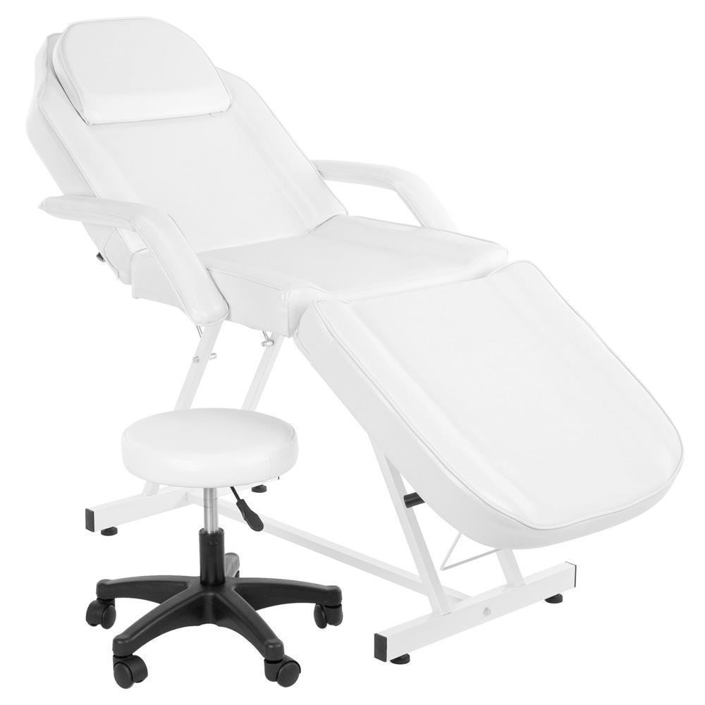 Adjustable Massage Table Salon Barber Chair Spa Bed with Stool Salon Equipment