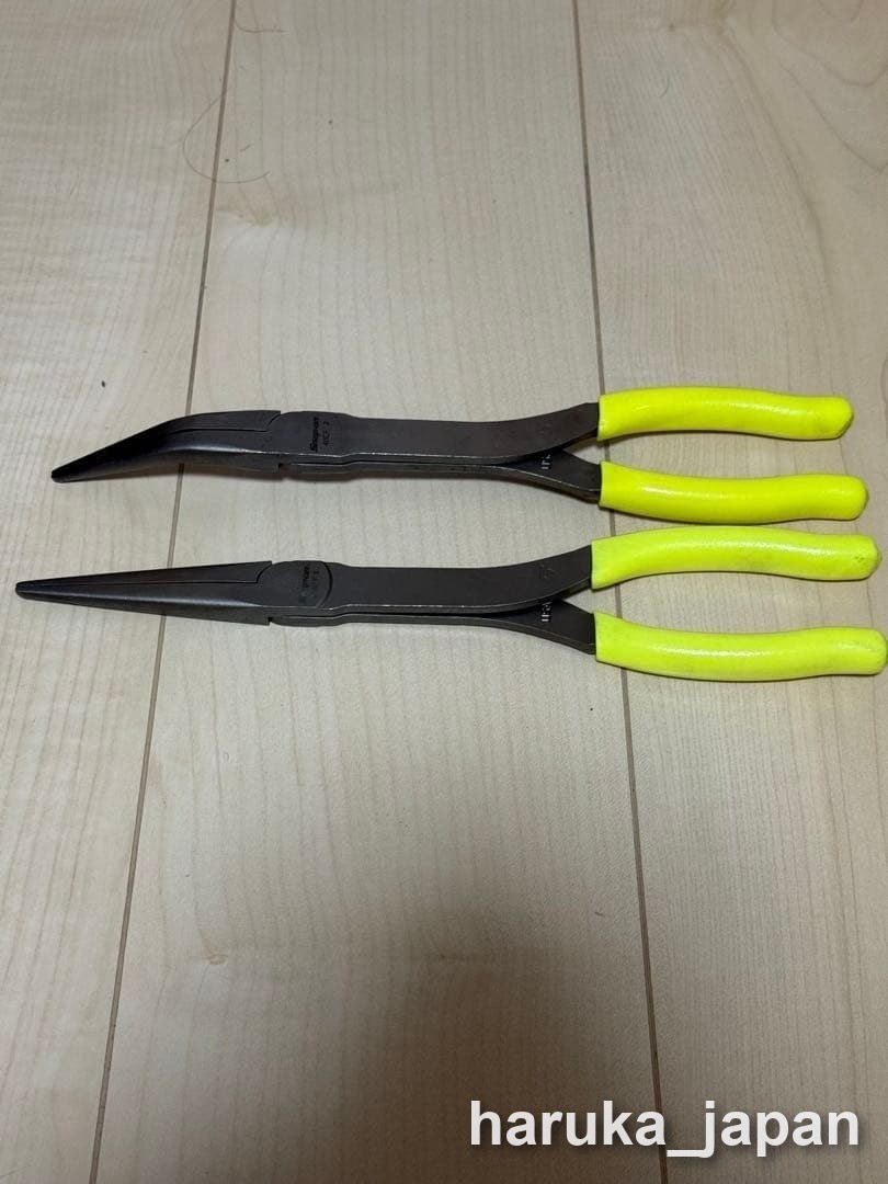 Snap-on Long Neck Hi Viz Needle Nose Pliers 2Pc Set [Unused]