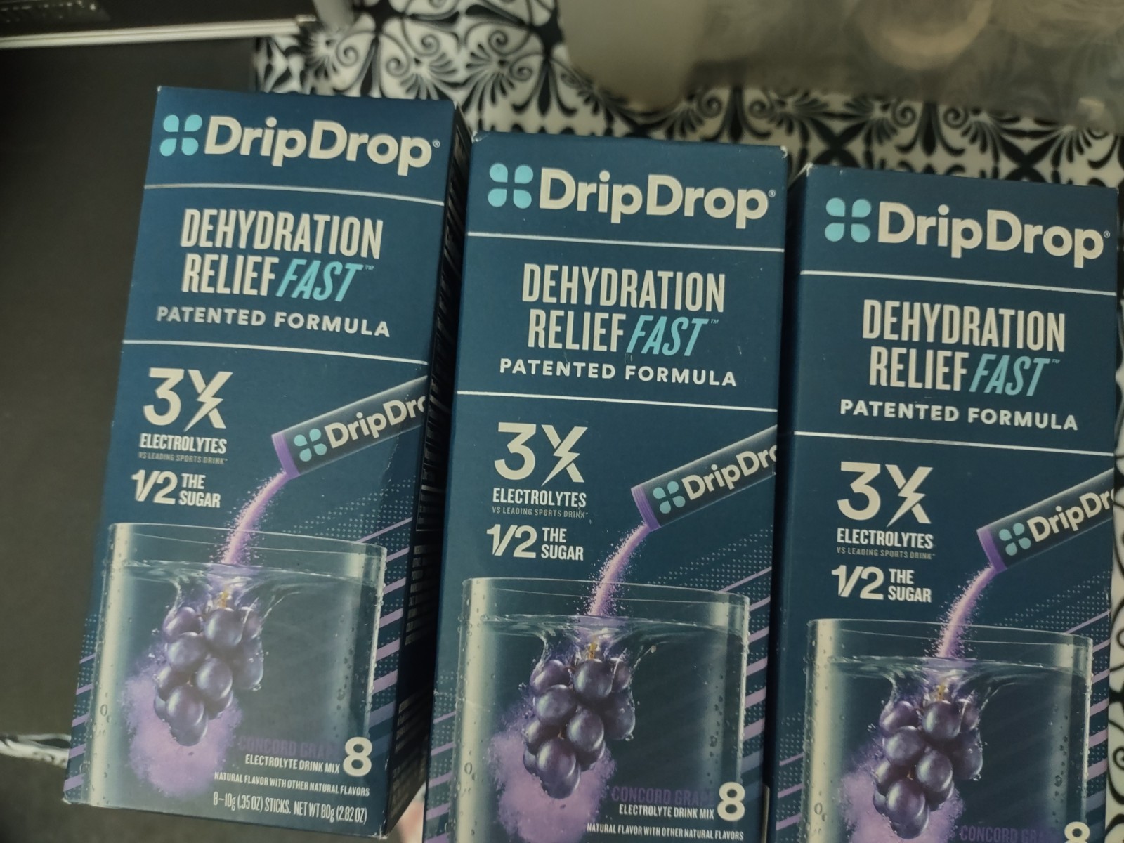 DripDrop Concord Grape Dehydration Relief Packets X13 BB 5/26
