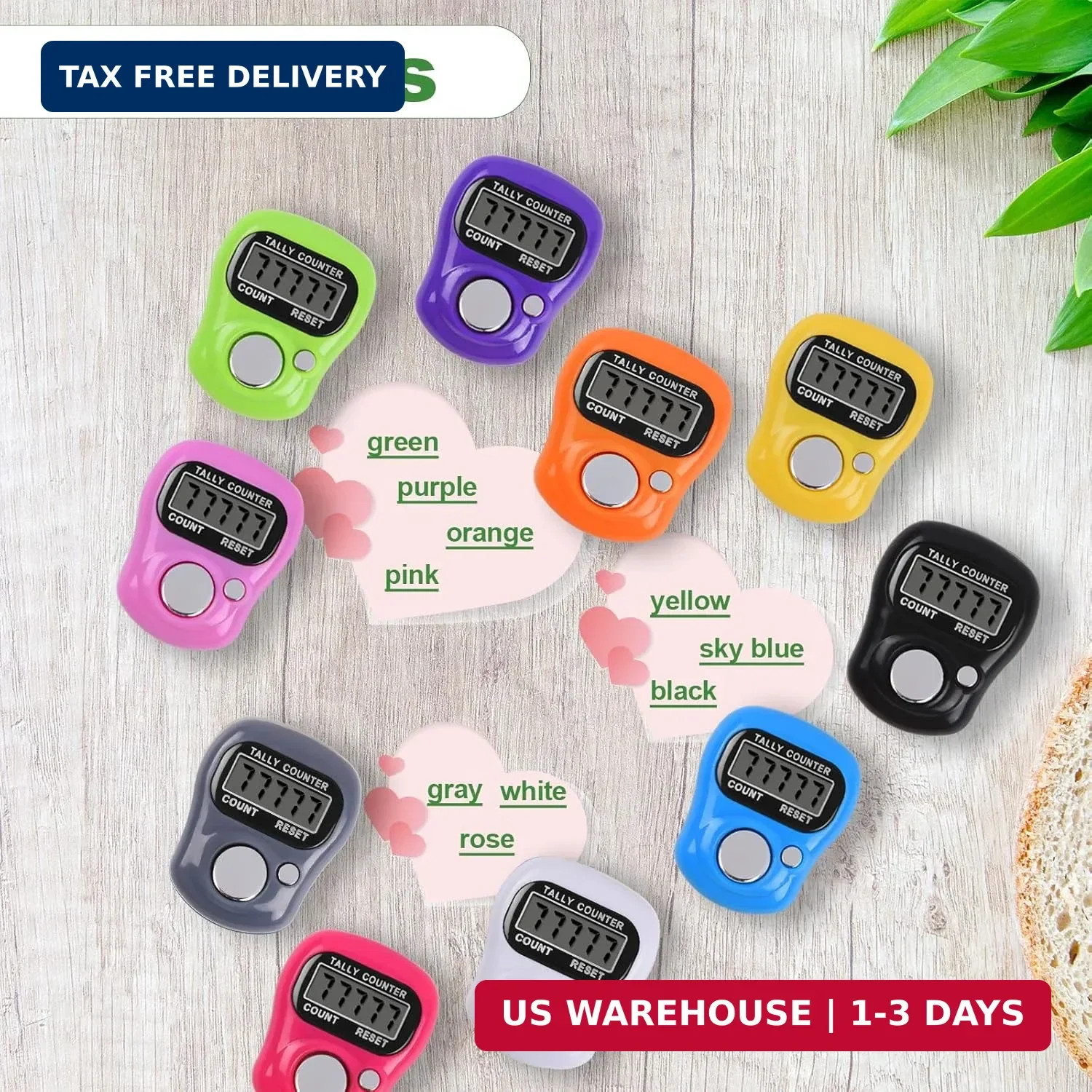 Electronic Tally Counter - 10 Pack Digital Clicker with 5-Digit LCD Display FAST