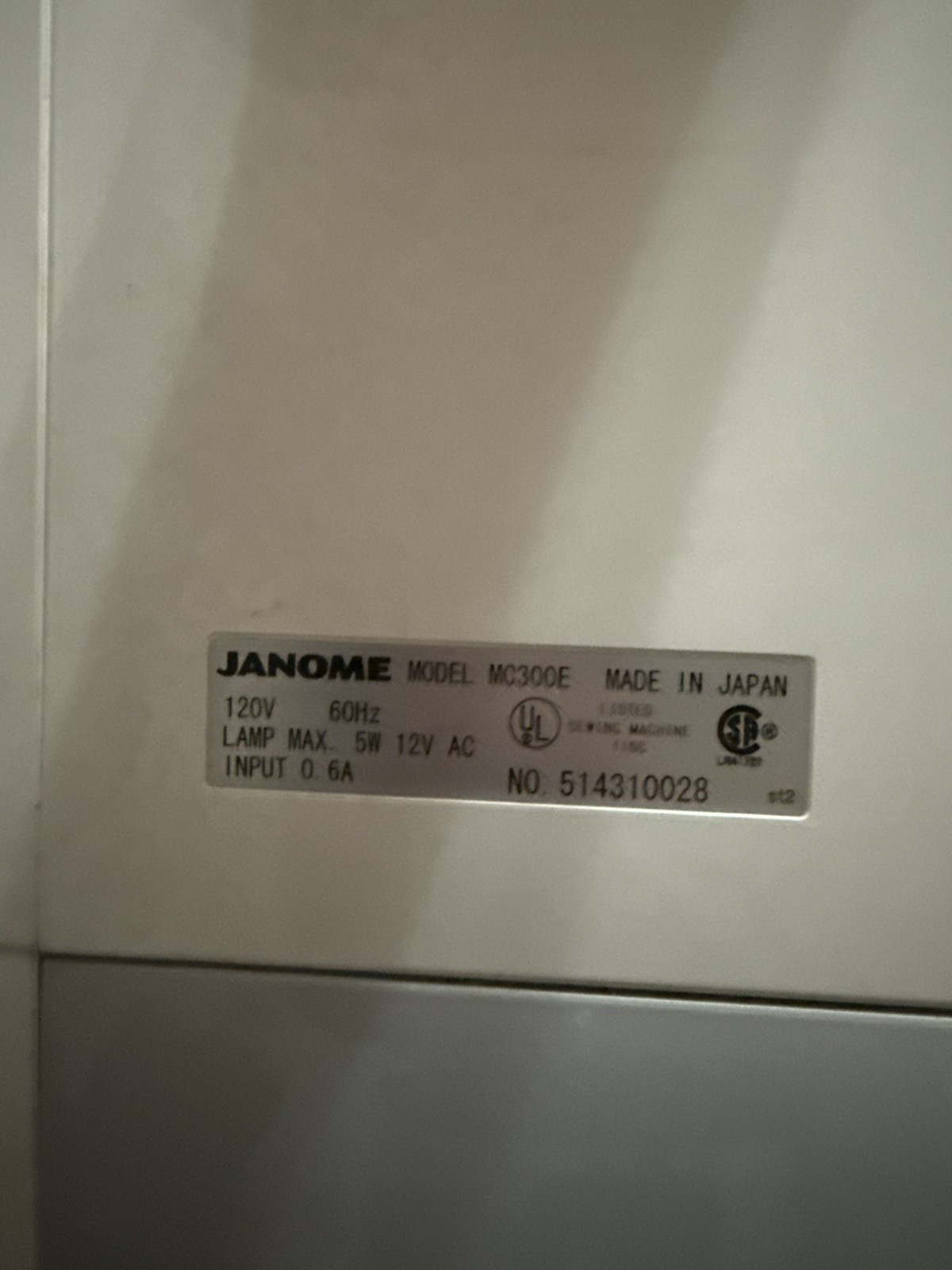 Janome MC 300E EMBROIDERY MACHINE (Carefully read entire item description)