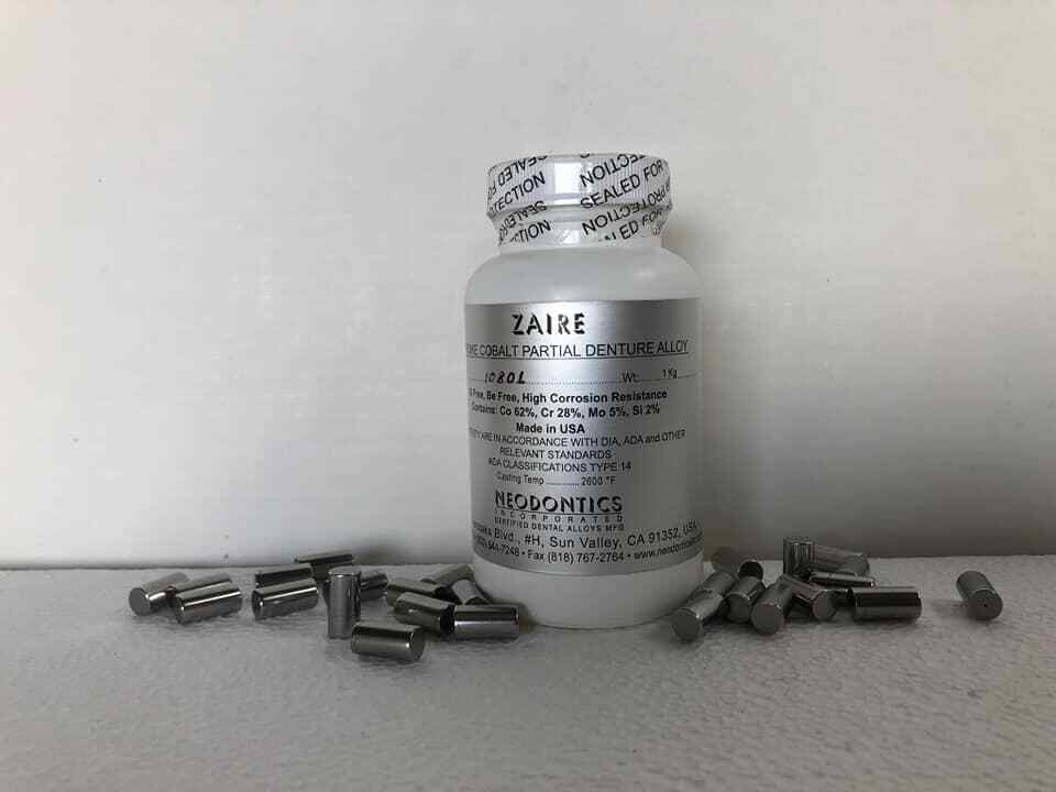 ZAIRE, Chrome Cobalt Base Partial Denture Alloy, 1 lb. pack, High Quality, US