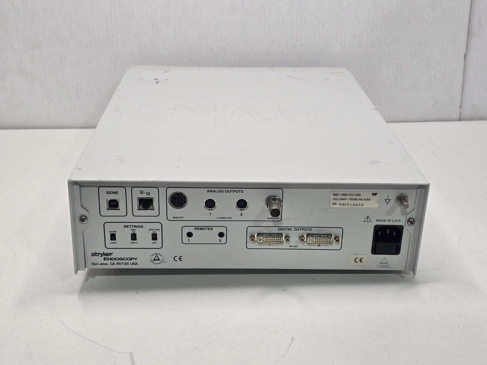 Stryker 1088 HD High Definition Camera Controller Processor System Power Tested