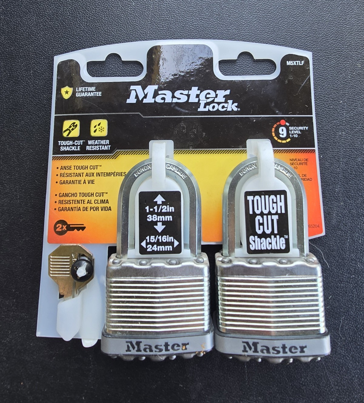Master Lock M5XTLF 2-Pack Steel Weather Resistant Keyed Alike Outdoor Padlocks