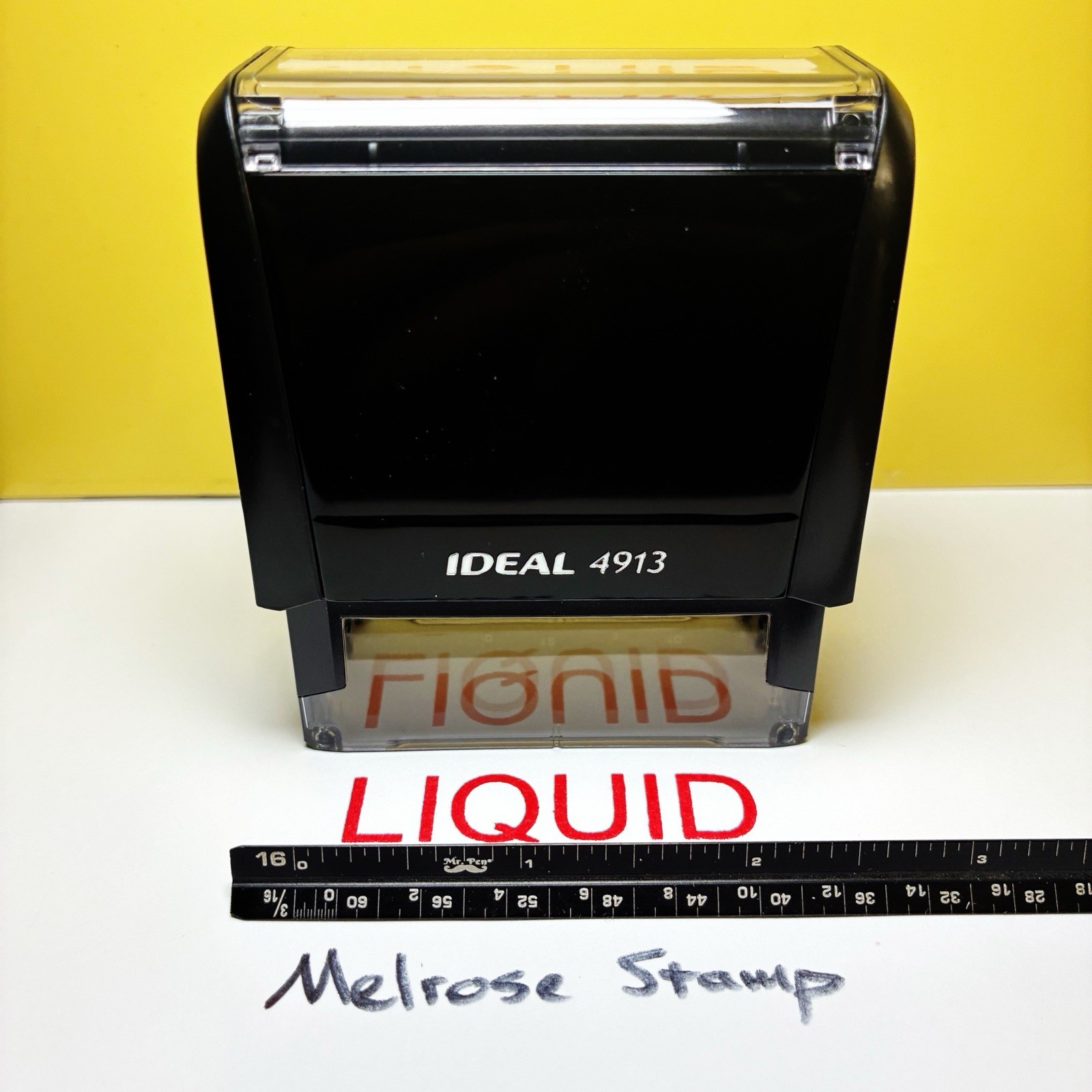 Liquid Rubber Stamp Red Ink Self Inking Ideal 4913