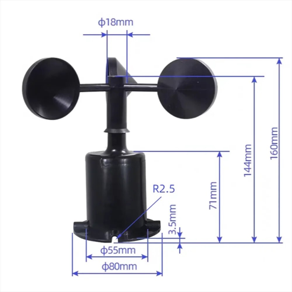 Large Screen Tower Crane Anemometer 0-30M/S Special Construction Site Wind Meter