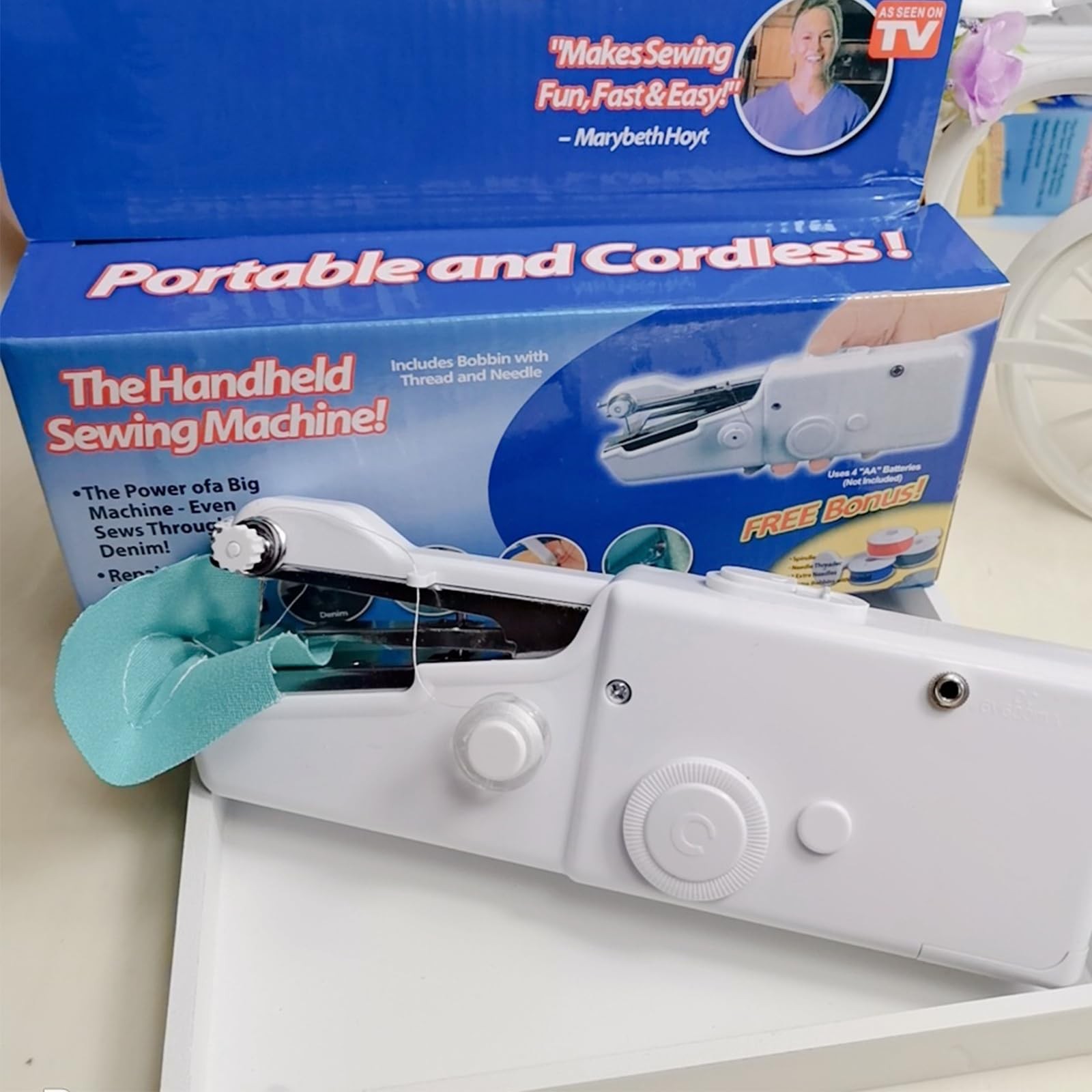 Electric Handheld Cordless Sewing Machine for Quick Repairing Crafts
