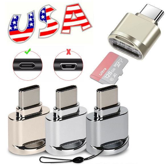 TypeC To Micro SD TF Card Reader OTG USB Adapter Converter For Samsung Phone Lot