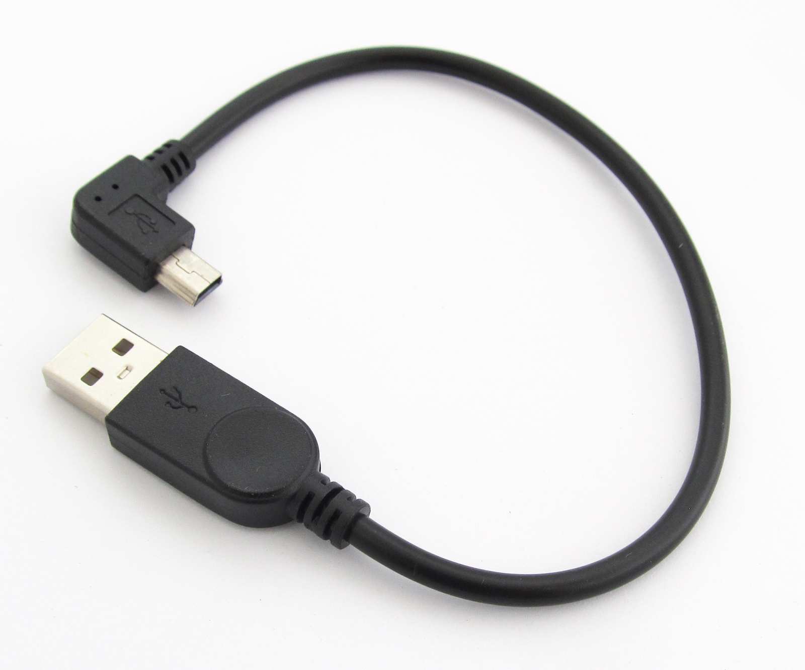 100pcs Right Angle 90 Degreee Mini 5pin Male to USB 2.0 Male Data Charge Cable