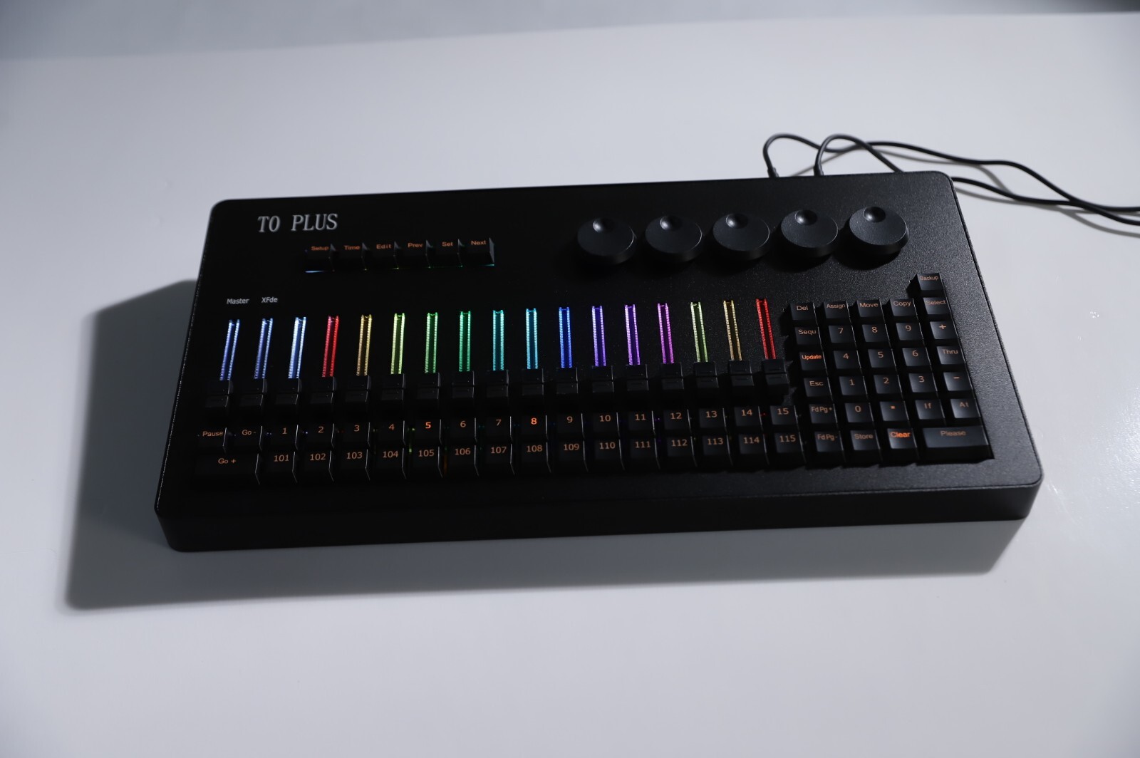 T0 plus RGB LED backlight fader command wing controller dmx console M2 +bag