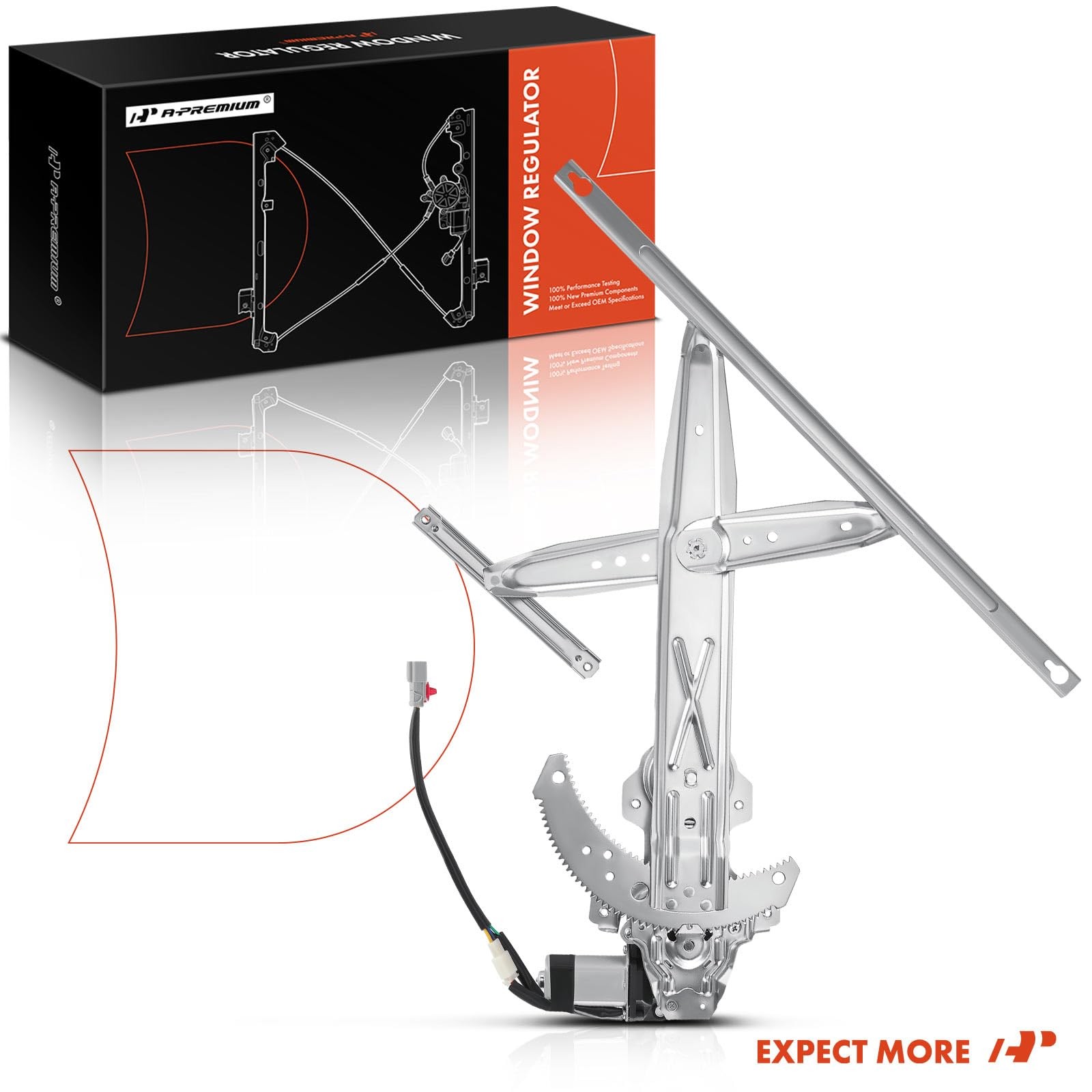 A-Premium Front Driver Side Power Window Regulator with Motor (4-Pin) | Compatib